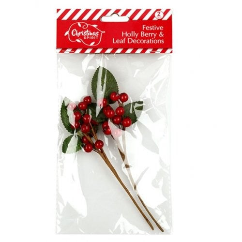 Holly Berries & Leaves Decoration