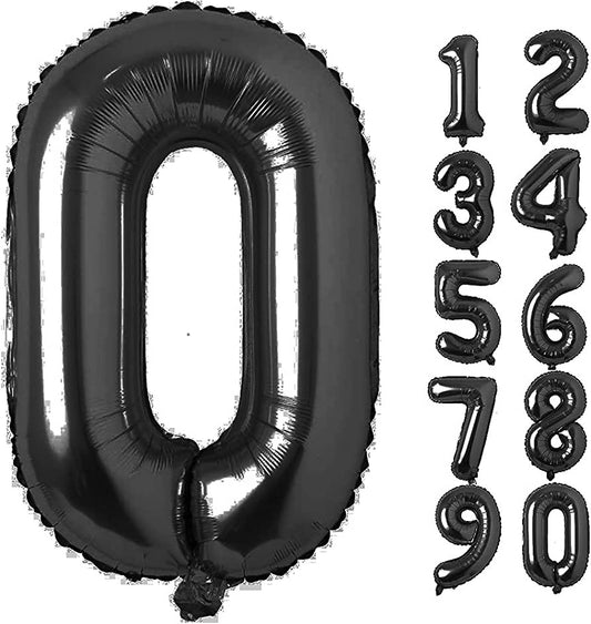 Black Giant Number Foil Balloon