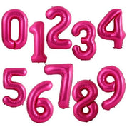 Hot Pink Giant Number Foil Balloon
