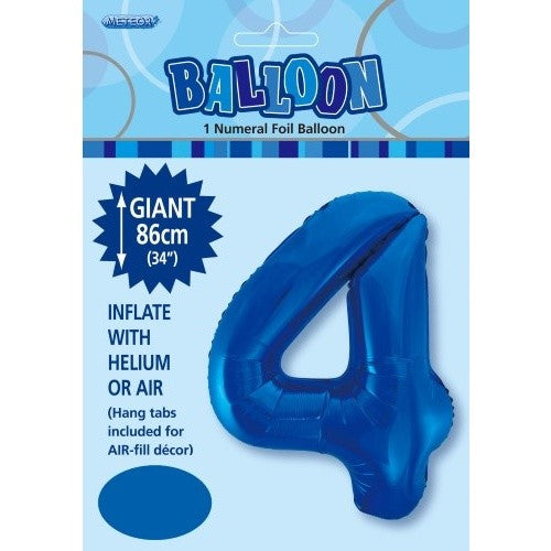 Royal Blue Giant Number Foil Balloon