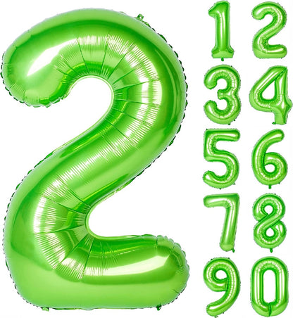 Lime Green Giant Number Foil Balloon