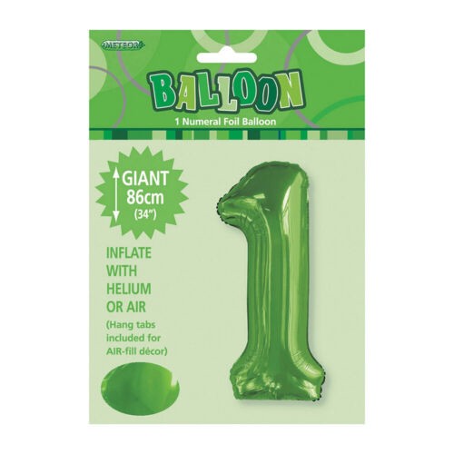 Lime Green Giant Number Foil Balloon