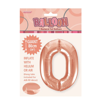 Rose Gold (copper) Giant Number Foil Balloon