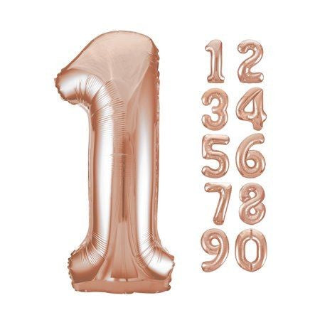 Rose Gold (copper) Giant Number Foil Balloon