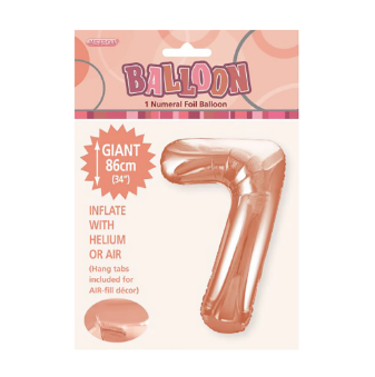 Rose Gold (copper) Giant Number Foil Balloon