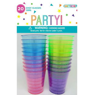 Reusable Shot Glasses Colored