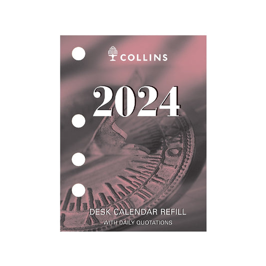 2024 Collins Desk Calendar Refill Side Punch