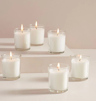 Frankie & Me Unscented Glass Votive Candles – More Than News