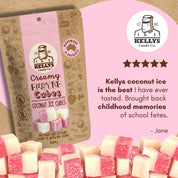 Kellys Candy Co. Coconut Dusted Cubes (200g)