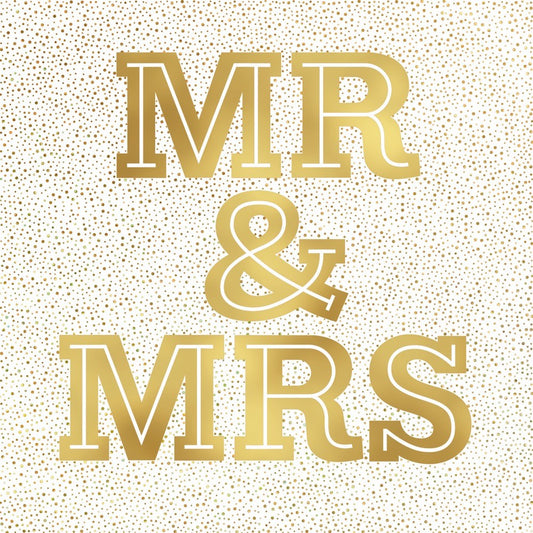Mr & Mrs Wedding Greeting Card