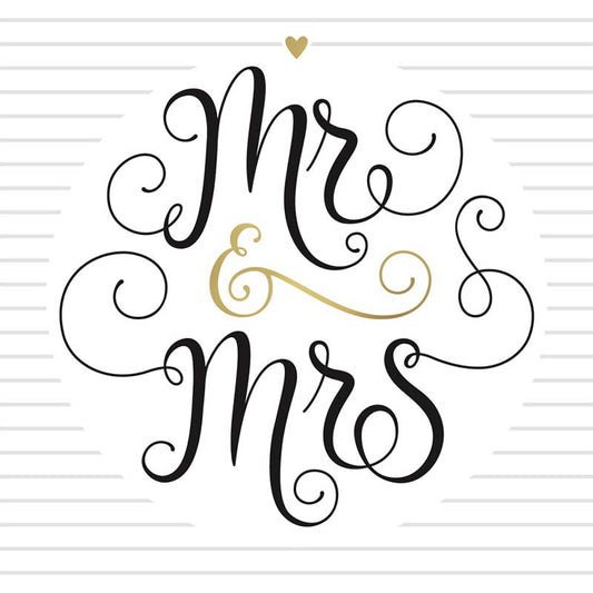 Mr & Mrs Wedding Greeting Card 2
