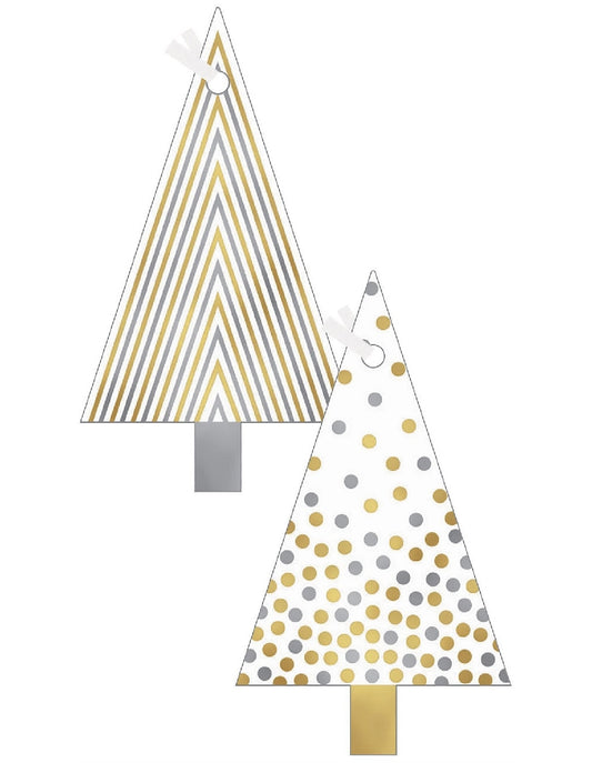 Sparkle Christmas Tree Gift Tags 10pk