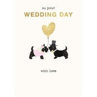 Scotty Dogs Wedding Greeting Card