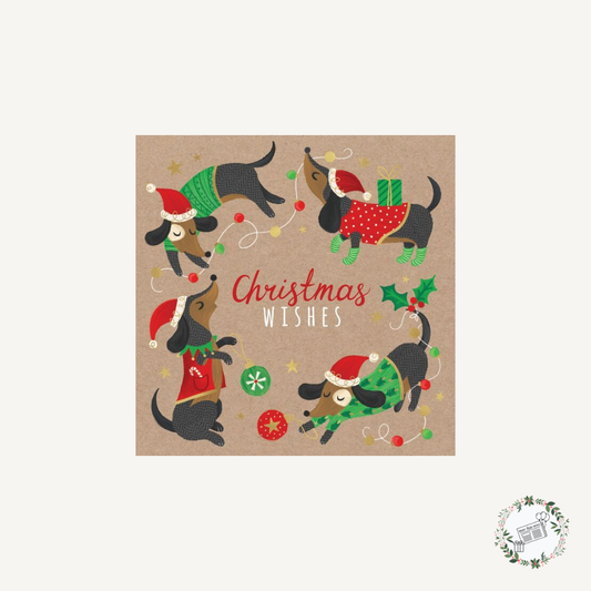 Dachshund Capers Premium Charity Christmas Cards 