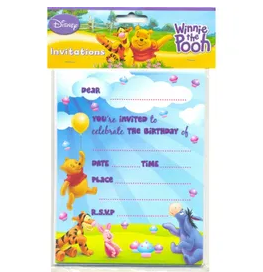 Invitations 19.5cm X 13.5cm 8pk