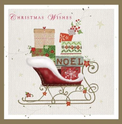 Luxury Sleigh Charity Christmas Cards Box Of 12