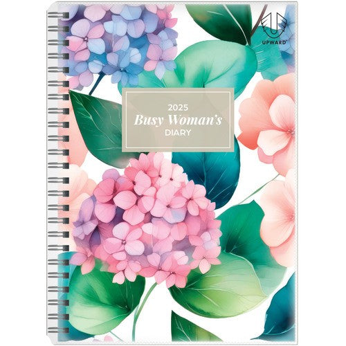 2025 A5 Week To View Busy Womans Hydrangea Diary 