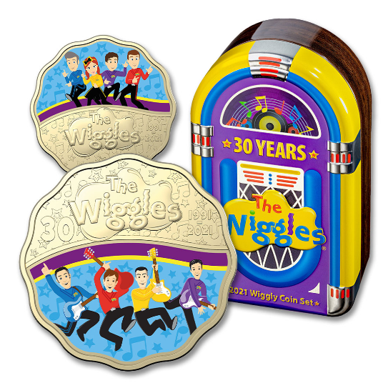2021 30c The Wiggles 30th Anniversary Uncirculated 2-coin Set