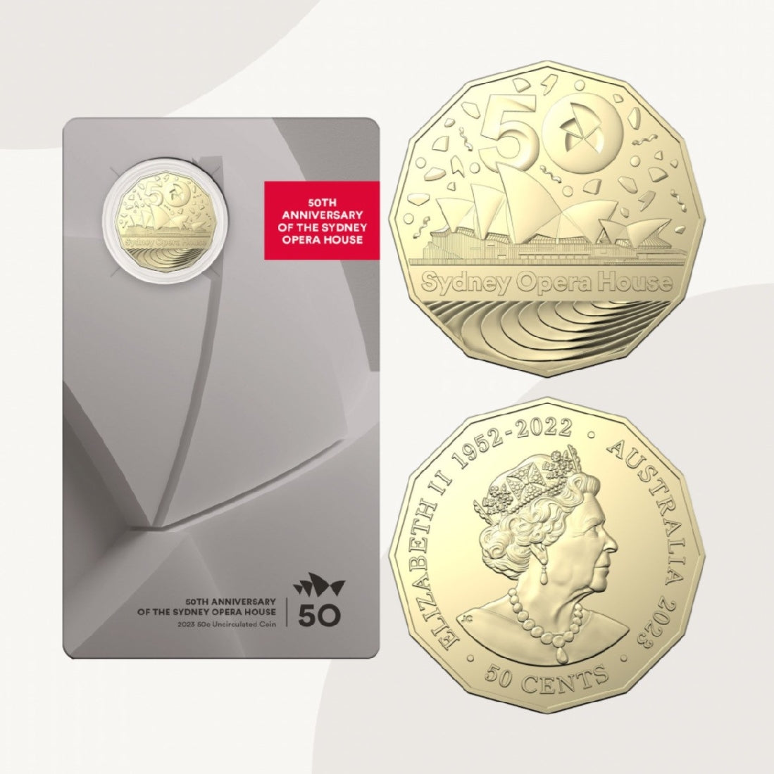 Coin Pack 50cent 2023 Unc Albr - 50th Anniversary Of The Sydney Opera House