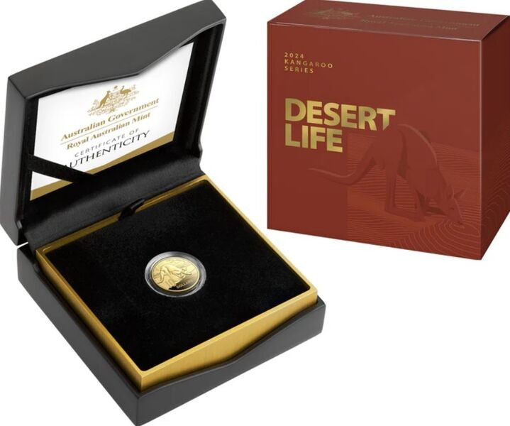 Kangaroo Series Desert Life 2024 $10 1/10 Oz Gold Proof Coin