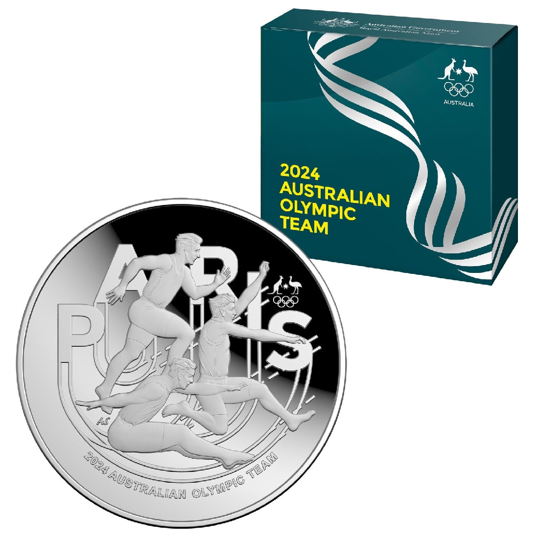 2024 Australian Olympic Team $5 Fine Silver Proof Domed Coin