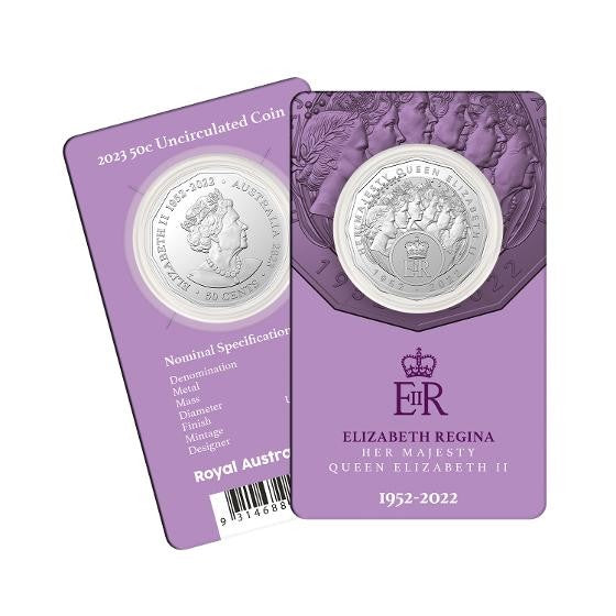 Elizabeth Regina  2023 Her Majesty Qe Ii Commemoration 50c Unc Coin