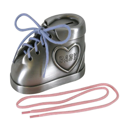 Pewter Money Box Baby Shoe