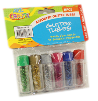 Glitter Tubes 6 Colours