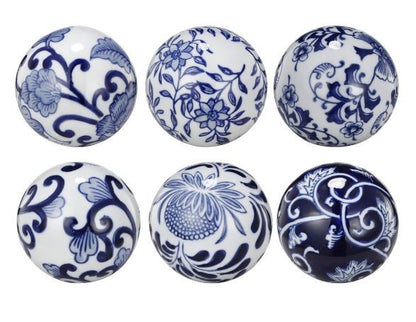 Blue Willow Decorative Orbs