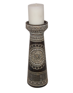Boho Tribal Pillar Candle Holder