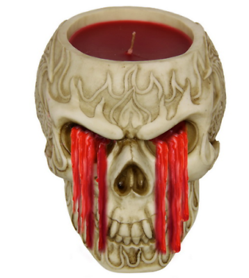 Weeping Skull Candle