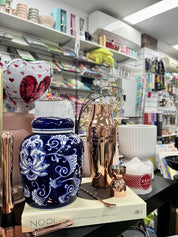 Blue Hamptons Style Ginger Jar