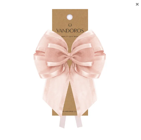 Vandoros Baby Pink Organza Ribbon Bow