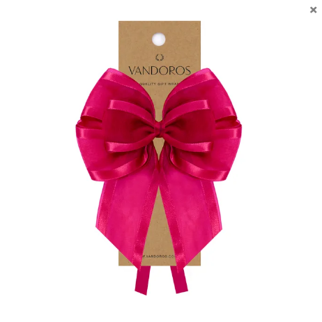 Vandoros Organza Fuchsia Ribbon Bow