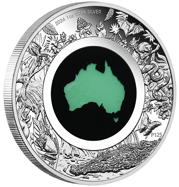 2024 Great Southern Land Chrysoprase 1oz Silver Proof Perth Mint Presentation Case & Coa