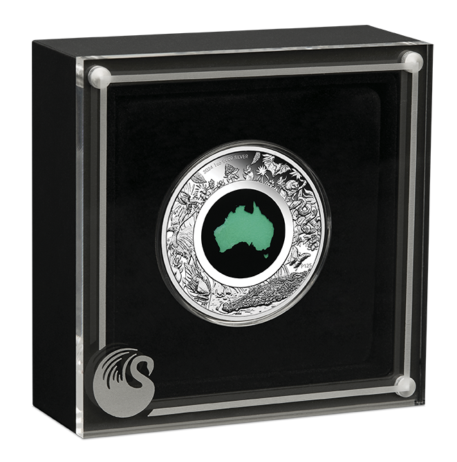 2024 Great Southern Land Chrysoprase 1oz Silver Proof Perth Mint Presentation Case & Coa