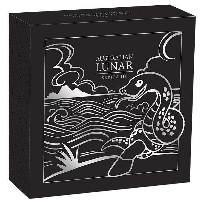 2025 Australian Lunar Series Iii Year Of The Snake 1/2oz Silver Proof Perth Mint Presentation Case & Coa