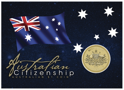 2025 Australian Citizenship Albr $1 Perth Mint Coin In Card