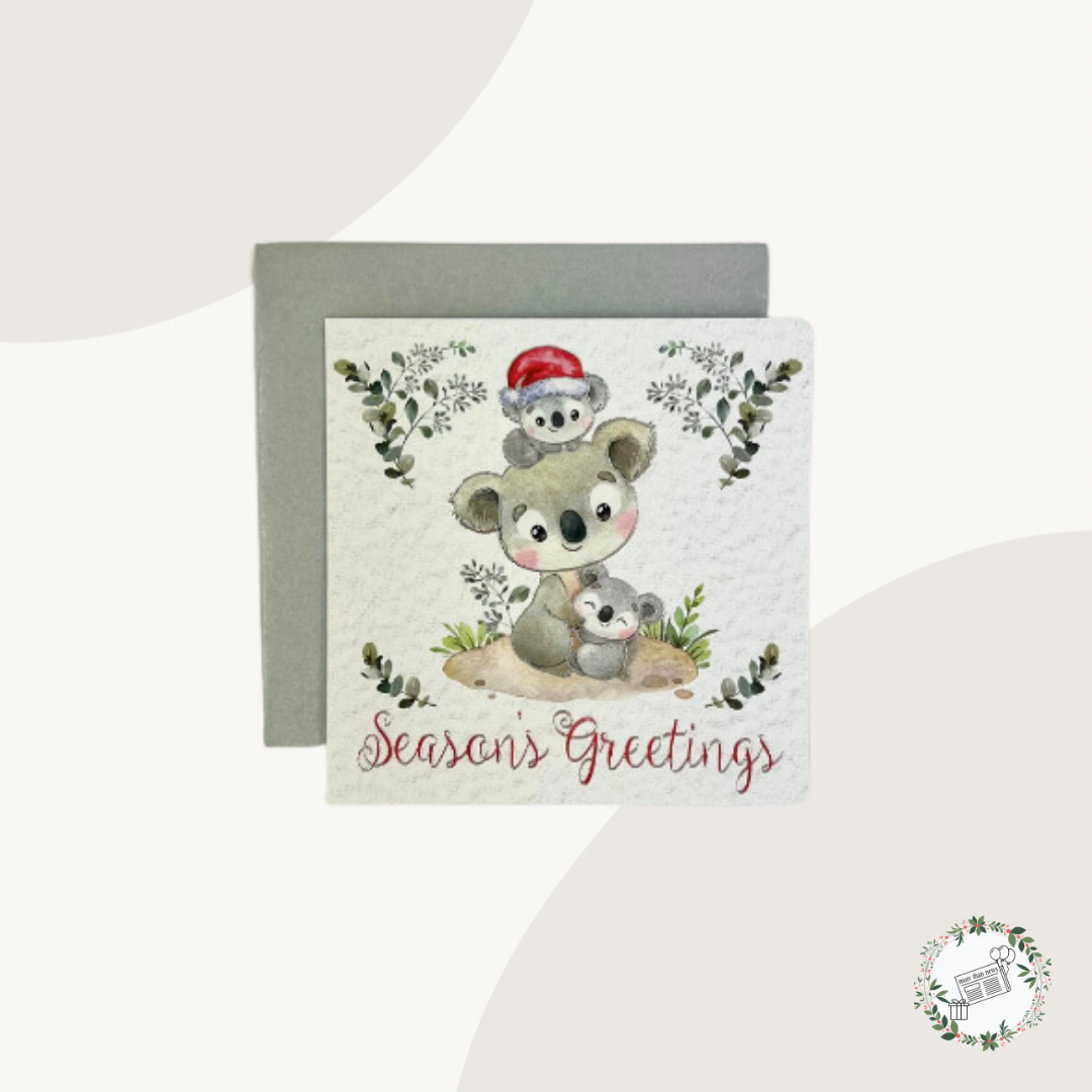 Koala Family Premium Charity Christmas Cards 