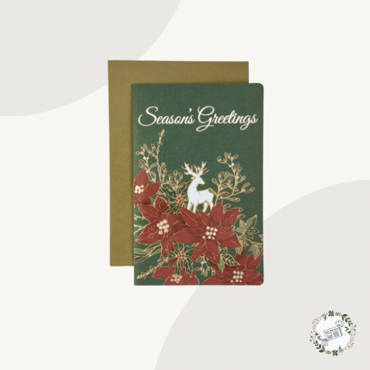 Poinsettia Premium Charity Christmas Cards 