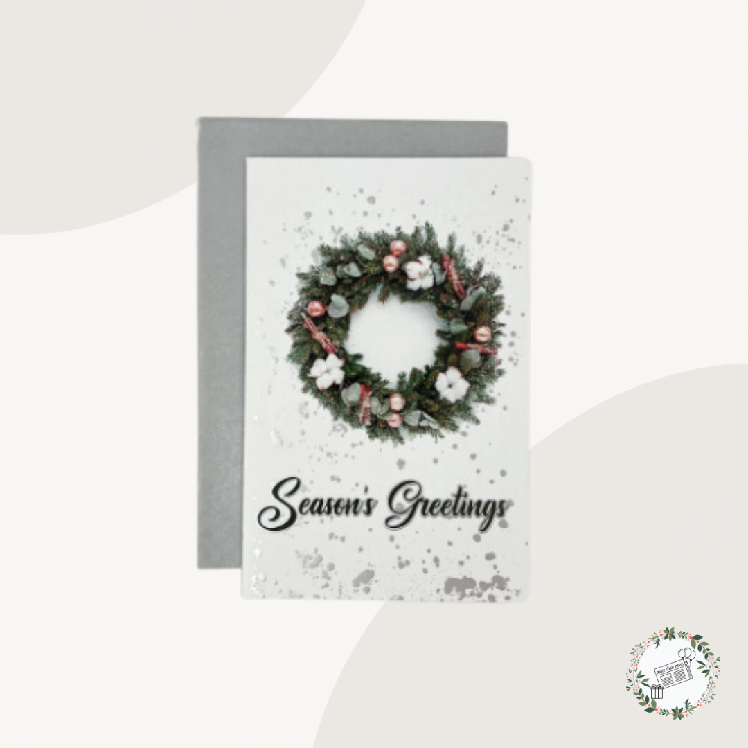 Silver Wreath Premium Charity Christmas Cards 