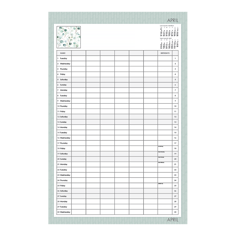 2025 Family Planner Botanical