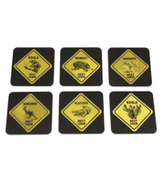 Metallic Australian Road Sign Coaster Set