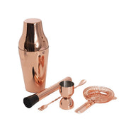 Cocktail Shaker 5pc Set Metallic Rose Gold