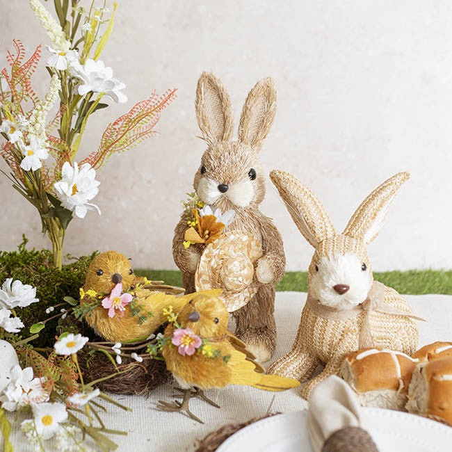 Sunny Flower Market Straw Bunny