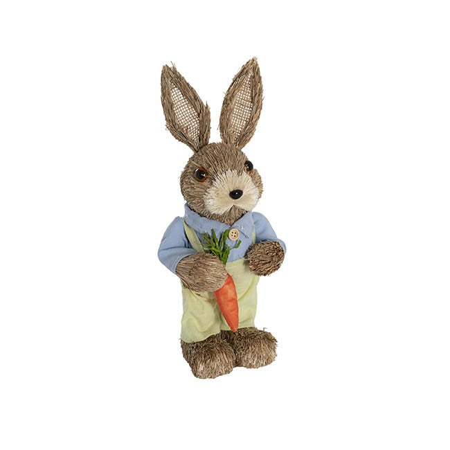Carrot Farmer Straw Bunny