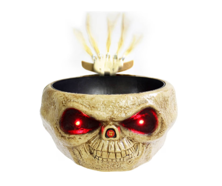 Halloween Scary Pumpkin Candy Bowl Skull