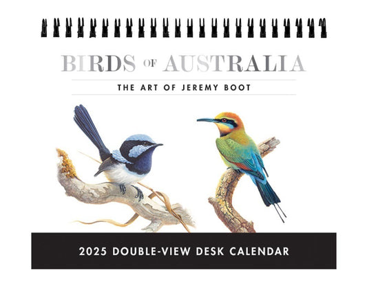 2025 12 Month Birds Of Australia The Art Of Jeremy Boot Double View Desk Calendar