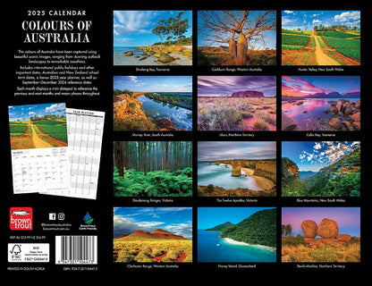 2025 12 Month Colours Of Australia Horizontal Wall Calendar