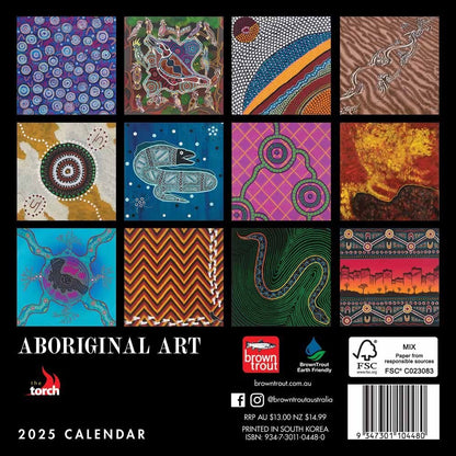 2025 12 Month Aboriginal Art Mini Calendar